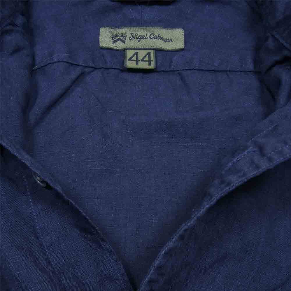 Nigel Cabourn ナイジェルケーボン 9080010500 リネン シャツ 長袖 ネイビー系 44【中古】