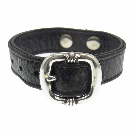CHROME HEARTS クロムハーツ（原本無） GUNSLINGER ガンスリンガー ブレスレット タイニー CHクロス レザー ブラック系【中古】