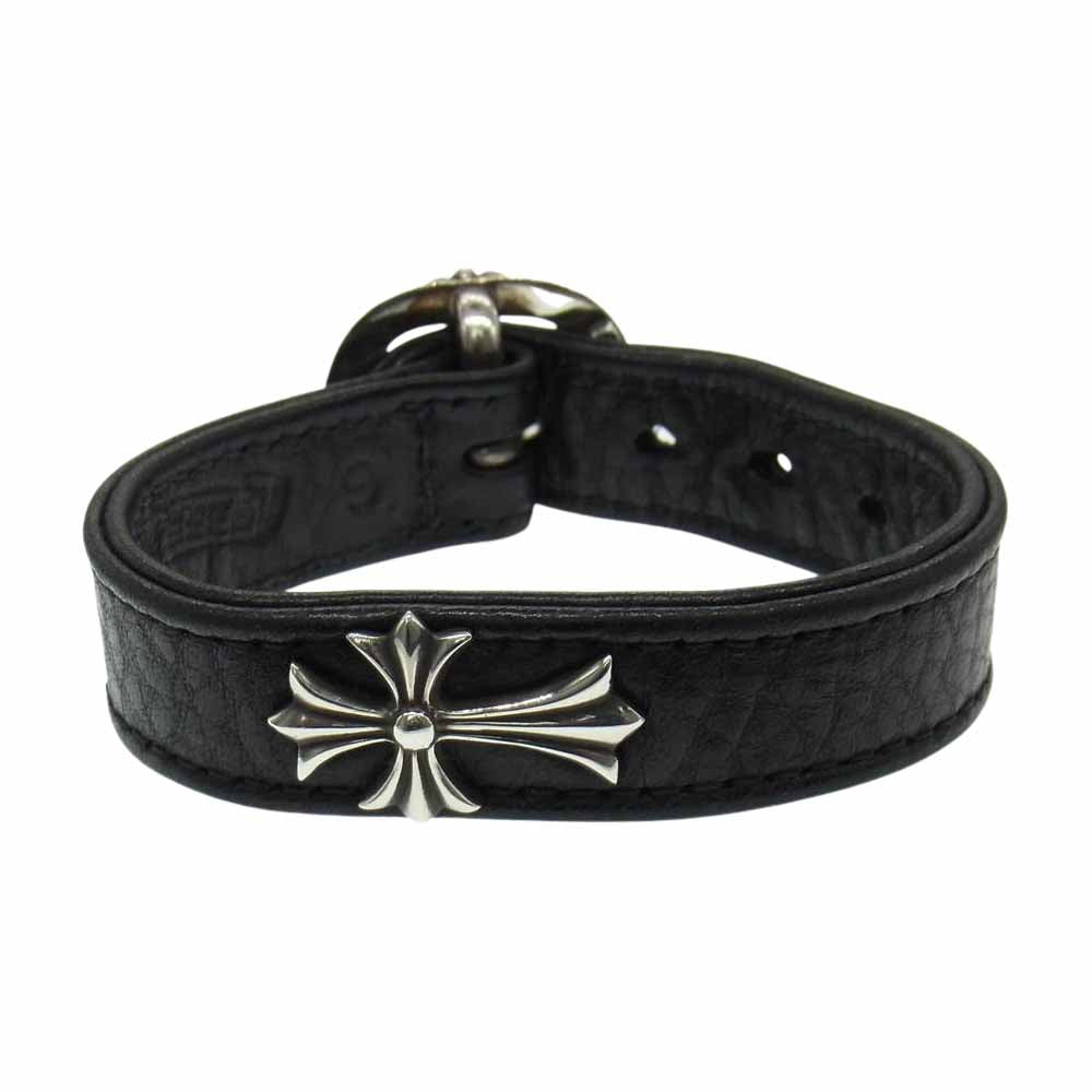 CHROME HEARTS クロムハーツ（原本無） GUNSLINGER ガンスリンガー ブレスレット タイニー CHクロス レザー ブラック系【中古】