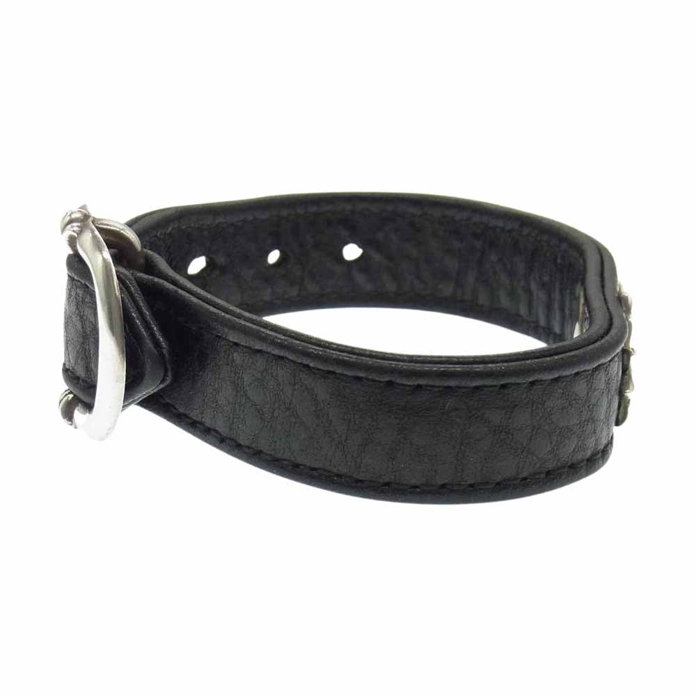 CHROME HEARTS クロムハーツ（原本無） GUNSLINGER ガンスリンガー ブレスレット タイニー CHクロス レザー ブラック系【中古】