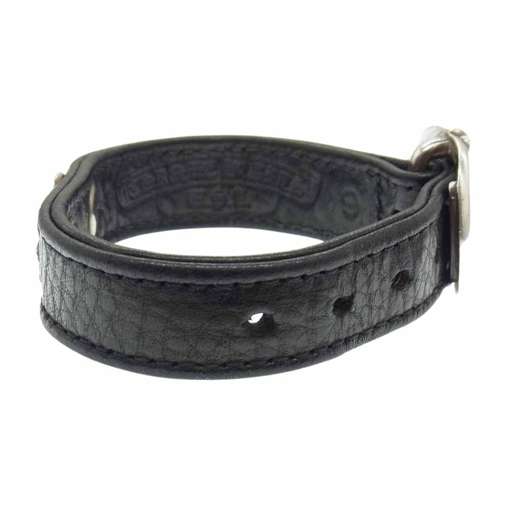 CHROME HEARTS クロムハーツ（原本無） GUNSLINGER ガンスリンガー ブレスレット タイニー CHクロス レザー ブラック系【中古】