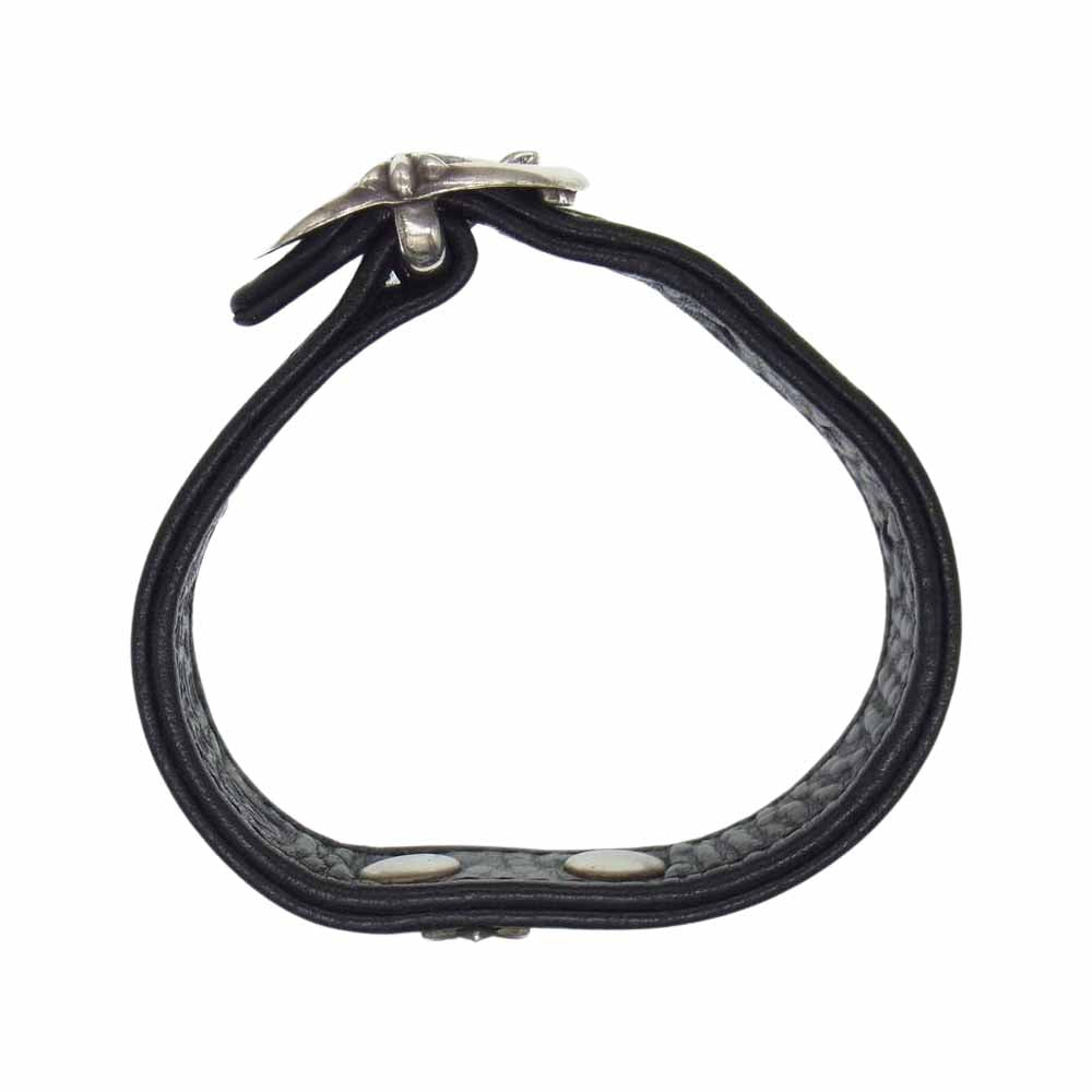 CHROME HEARTS クロムハーツ（原本無） GUNSLINGER ガンスリンガー ブレスレット タイニー CHクロス レザー ブラック系【中古】