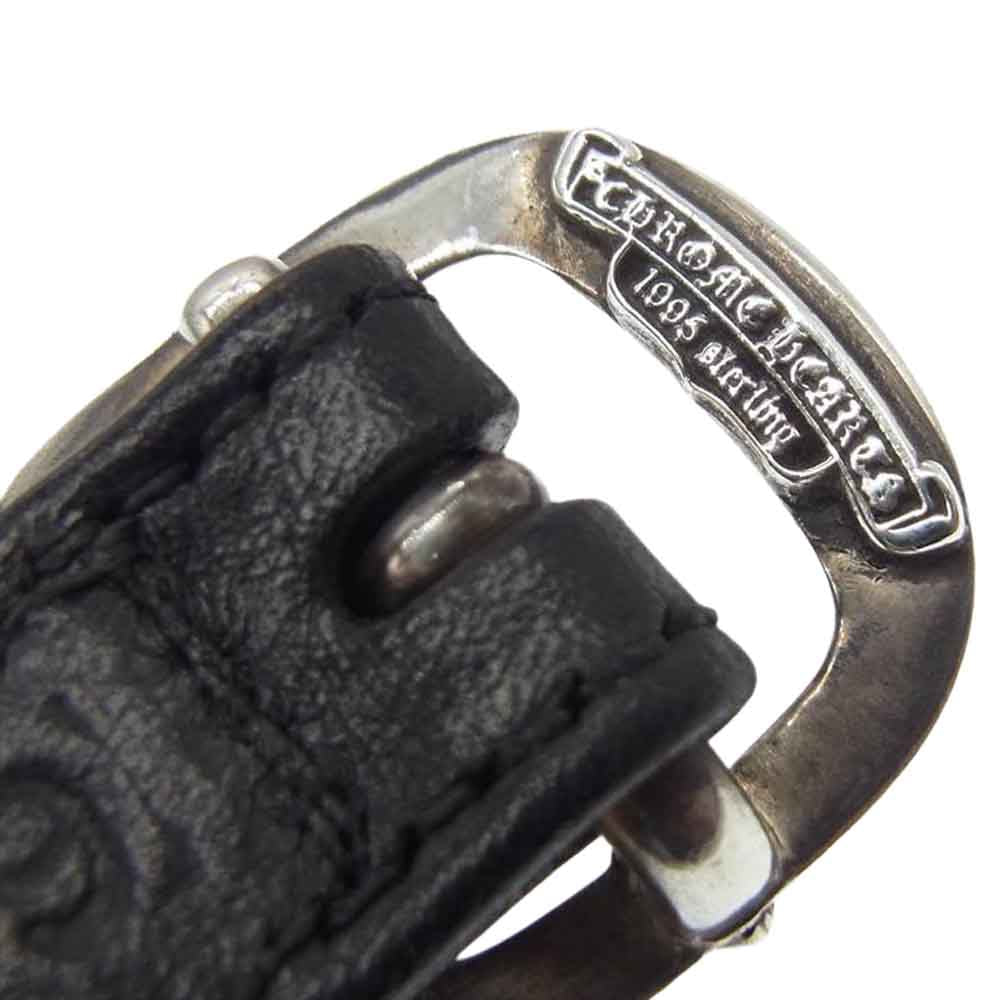 CHROME HEARTS クロムハーツ（原本無） GUNSLINGER ガンスリンガー ブレスレット タイニー CHクロス レザー ブラック系【中古】
