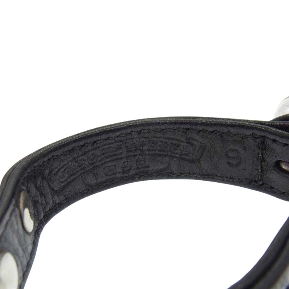 CHROME HEARTS クロムハーツ（原本無） GUNSLINGER ガンスリンガー ブレスレット タイニー CHクロス レザー ブラック系【中古】
