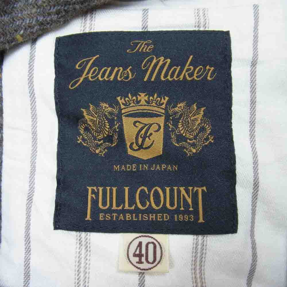 FULLCOUNT フルカウント 2005 Classic Wool Tweed Blazer クラシック ウール ツイード ブレザー テーラード ジャケット グレー系 40【中古】