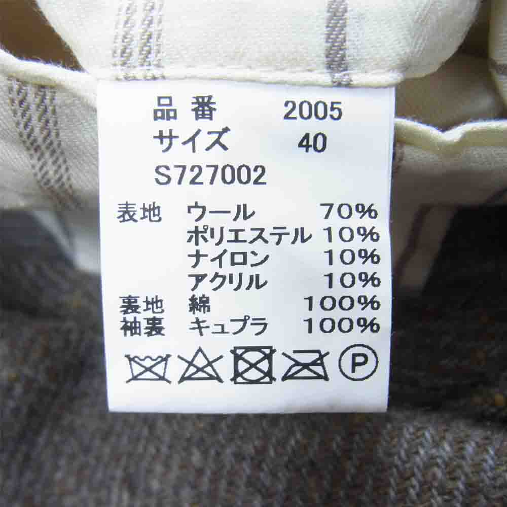 FULLCOUNT フルカウント 2005 Classic Wool Tweed Blazer クラシック ウール ツイード ブレザー テーラード ジャケット グレー系 40【中古】