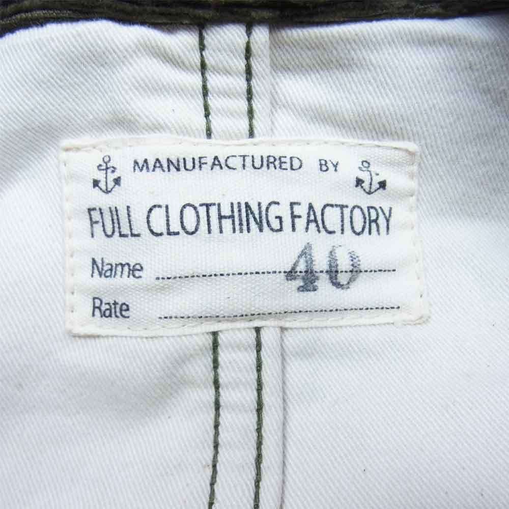 FULLCOUNT フルカウント 2955 CORDUROY COVERALL JACKET 8 ウェール コーデュロイ カバーオール ジャケット モスグリーン系 40【中古】