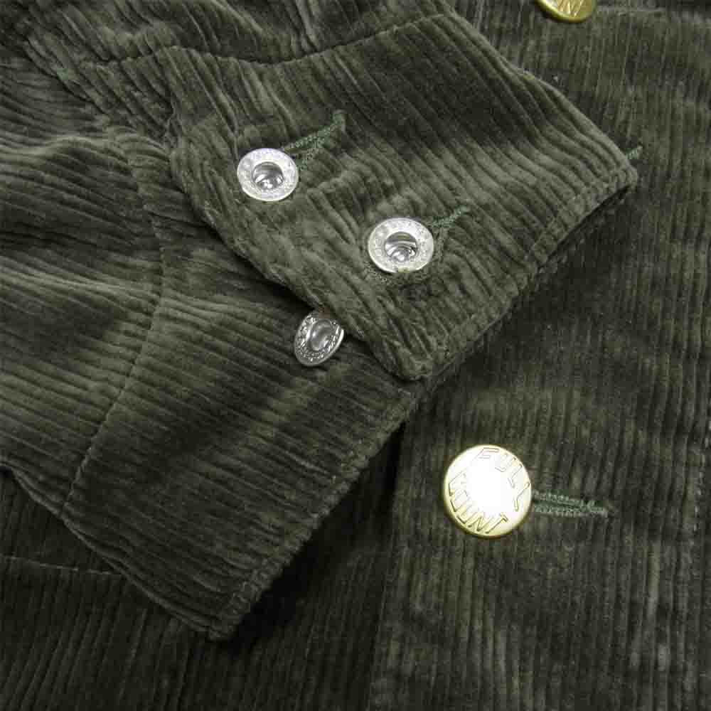FULLCOUNT フルカウント 2955 CORDUROY COVERALL JACKET 8 ウェール コーデュロイ カバーオール ジャケット モスグリーン系 40【中古】