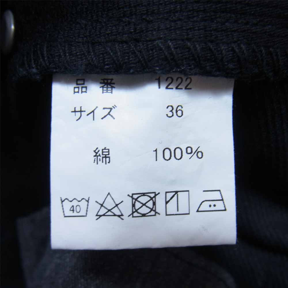 FULLCOUNT フルカウント 1222 BLACK PIQUE NARROW STRAIGHT ピケ パンツ ブラック系 36【中古】