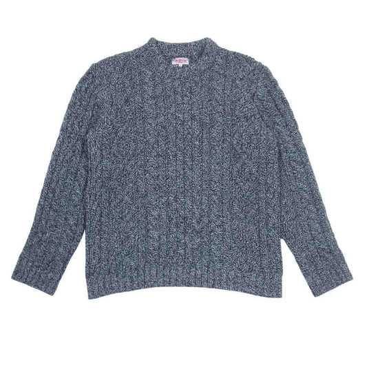 JELADO ジェラード ケーブル編み ニット クルーネック セーター ブラック系 L【中古】