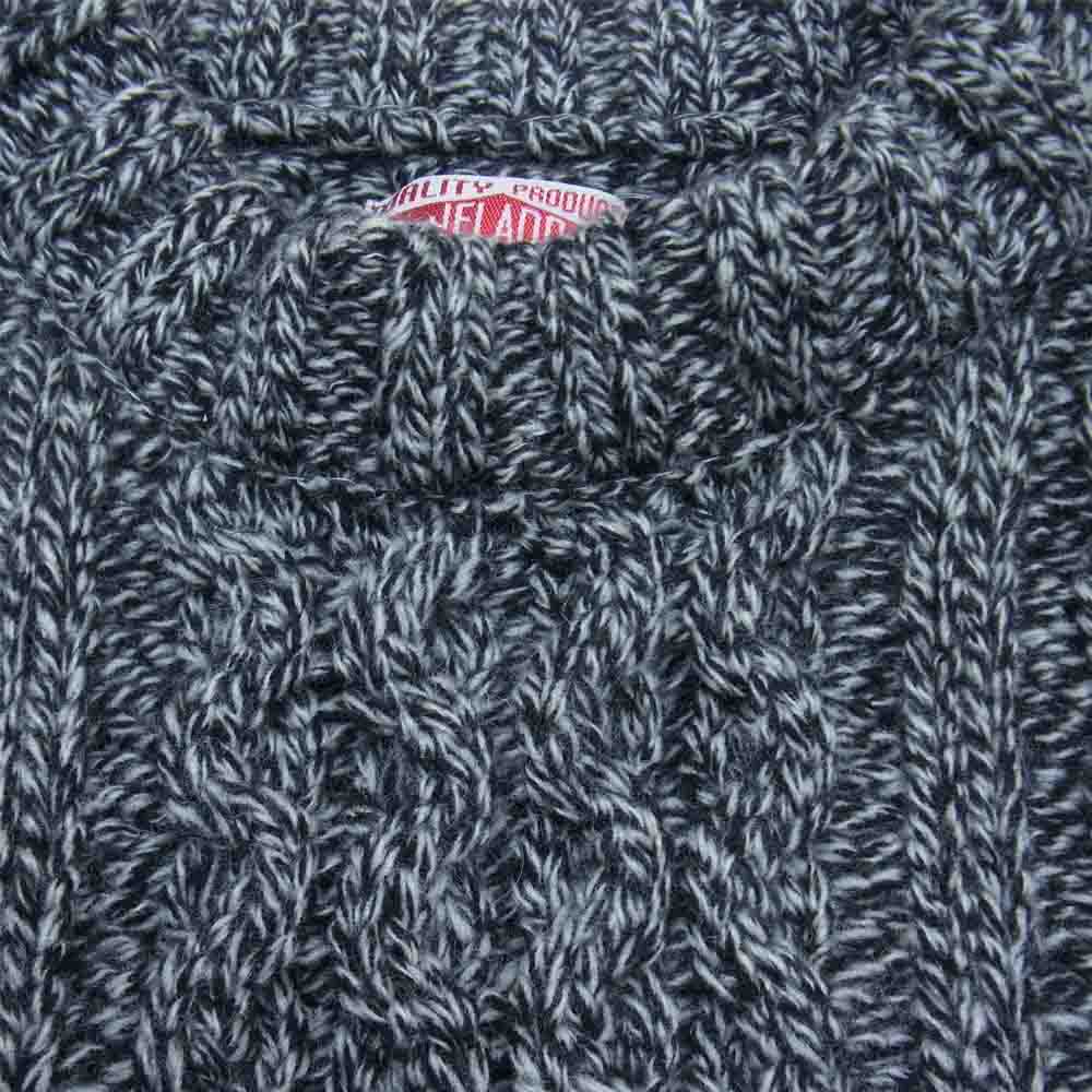 JELADO ジェラード ケーブル編み ニット クルーネック セーター ブラック系 L【中古】