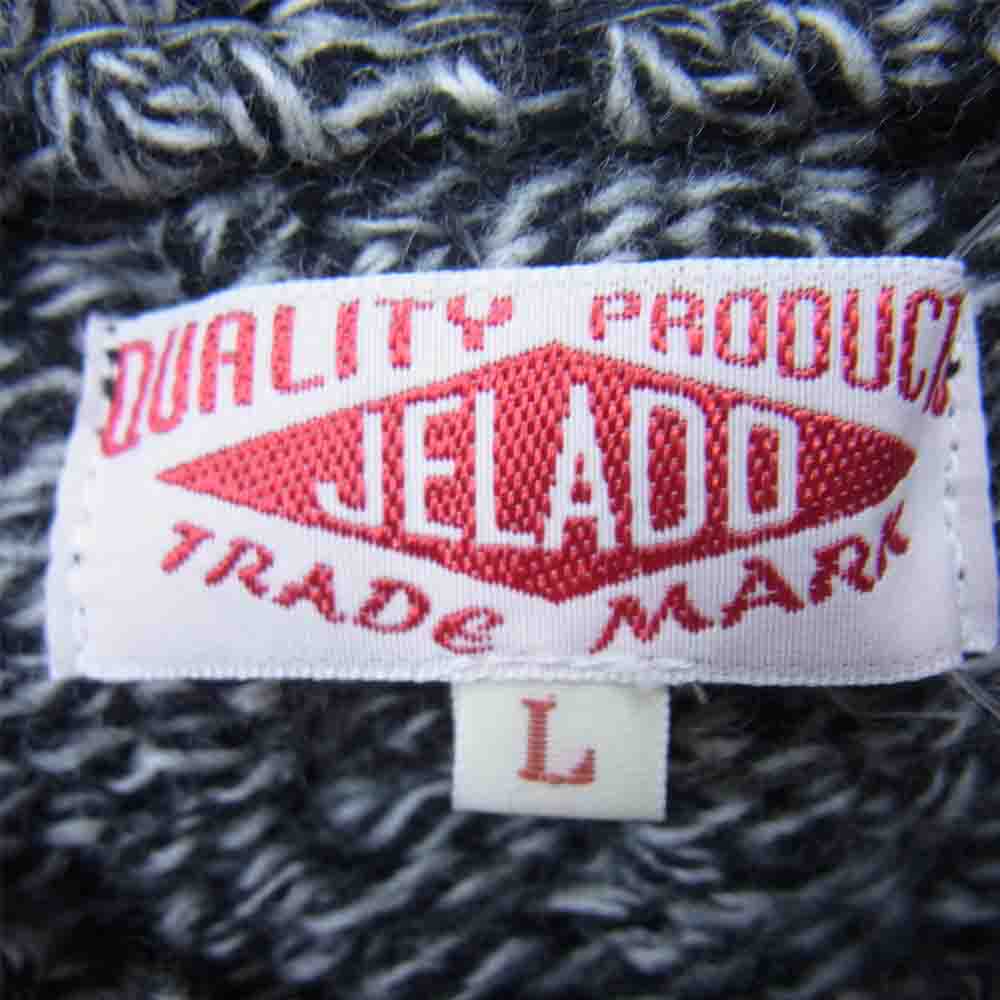 JELADO ジェラード ケーブル編み ニット クルーネック セーター ブラック系 L【中古】