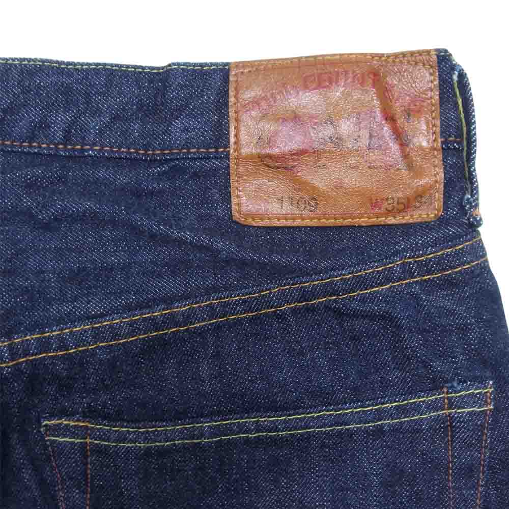 FULLCOUNT フルカウント 1109 Slim Straight Denim Pants スリム ストレート デニム パンツ インディゴブルー系 35【中古】