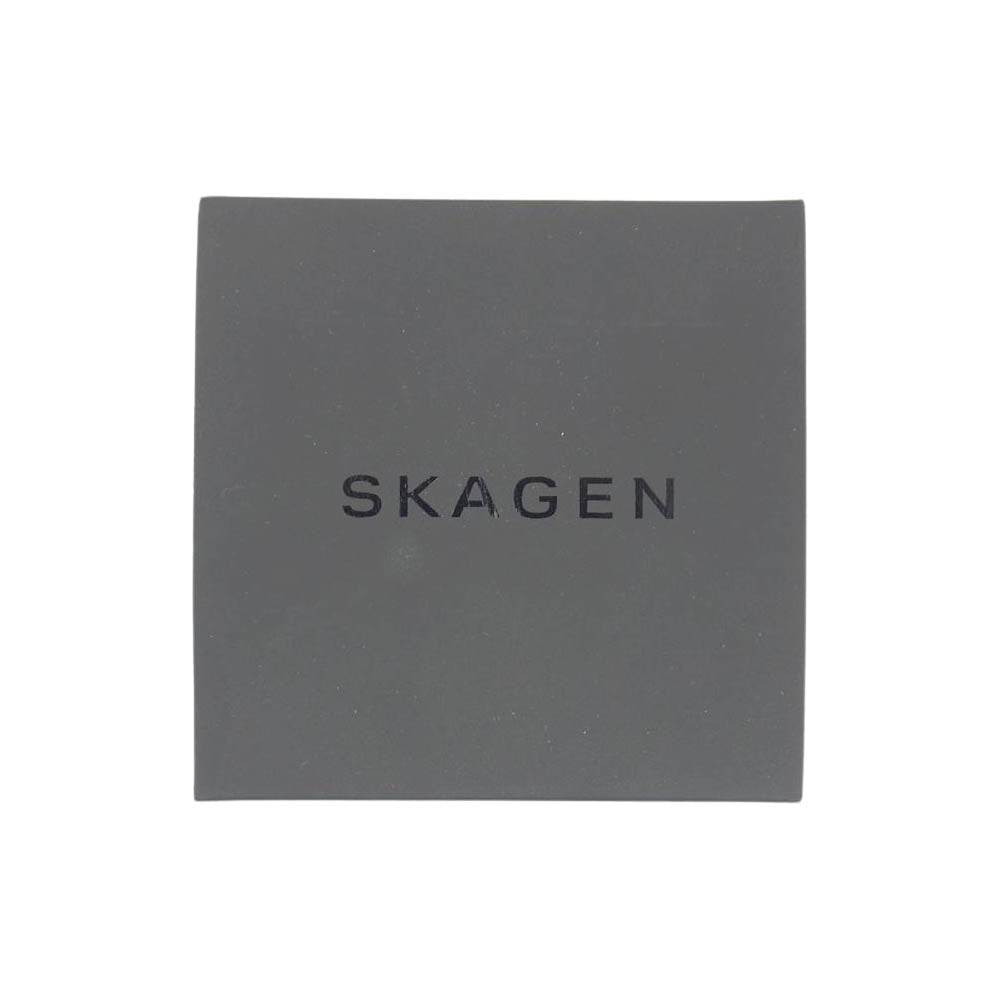 SKAGEN スカーゲン  skw6502 HAGEN ハーゲン 自動巻き 漢数字 裏スケルトン ブラック レザー ウォッチ 時計 ブラック系【中古】