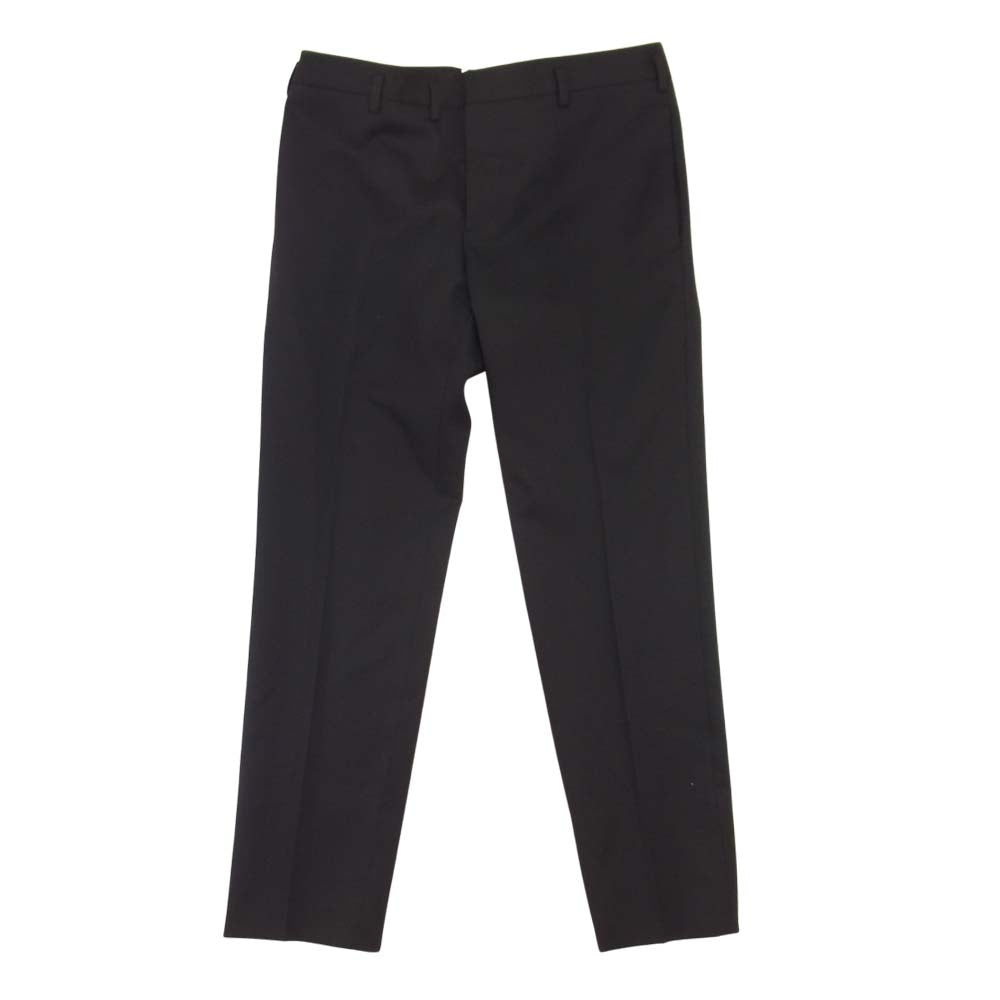 SAINT LAURENT サンローラン 460705 Y683K ケリングジャパンタグ Classic Slim Gabardine Wool Trousers スリム ウールギャバジン スラックス ブラック系 46【美品】【中古】