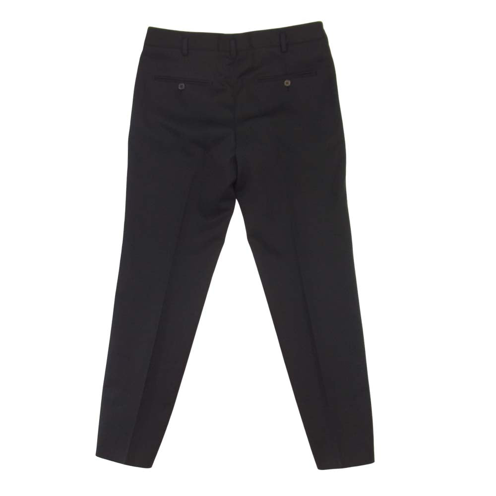 SAINT LAURENT サンローラン 460705 Y683K ケリングジャパンタグ Classic Slim Gabardine Wool Trousers スリム ウールギャバジン スラックス ブラック系 46【美品】【中古】