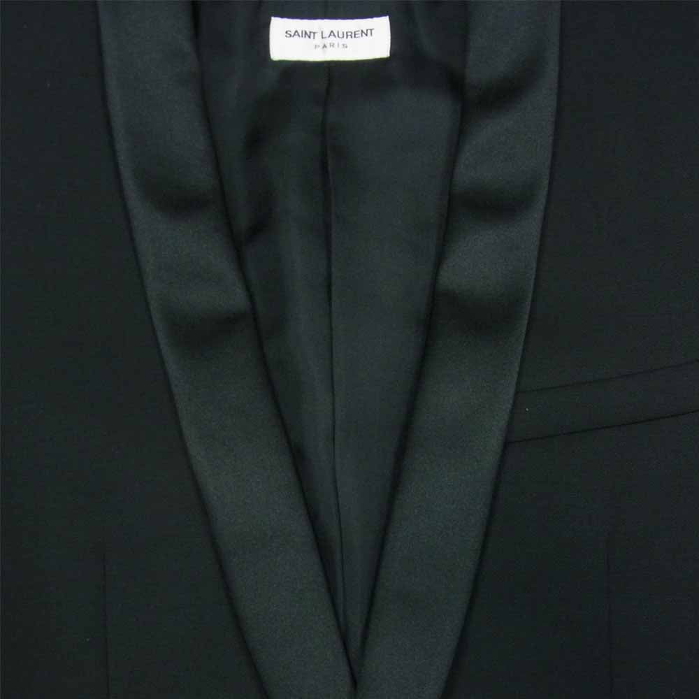 SAINT LAURENT サンローラン 2015 392913 YYL99 エディ期 国内正規品 ショールカラー スモーキング タキシード ジャケット ブラック系 46【美品】【中古】