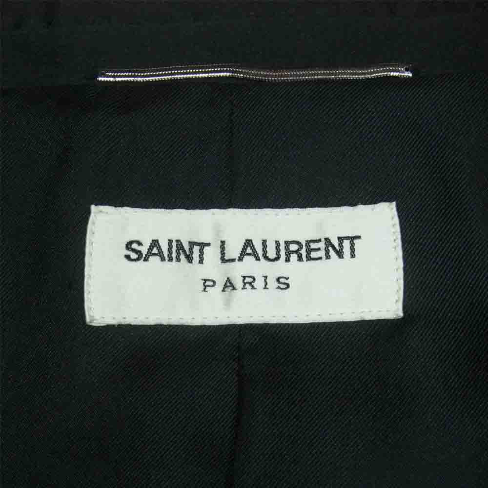 SAINT LAURENT サンローラン 2015 392913 YYL99 エディ期 国内正規品 ショールカラー スモーキング タキシード ジャケット ブラック系 46【美品】【中古】