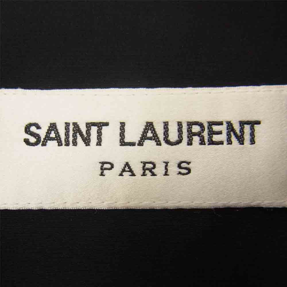 SAINT LAURENT サンローラン 16AW 437582 Y069N エディ期 シルク100％ リボンタイカラー 長袖 シャツ ブラック系 39【中古】