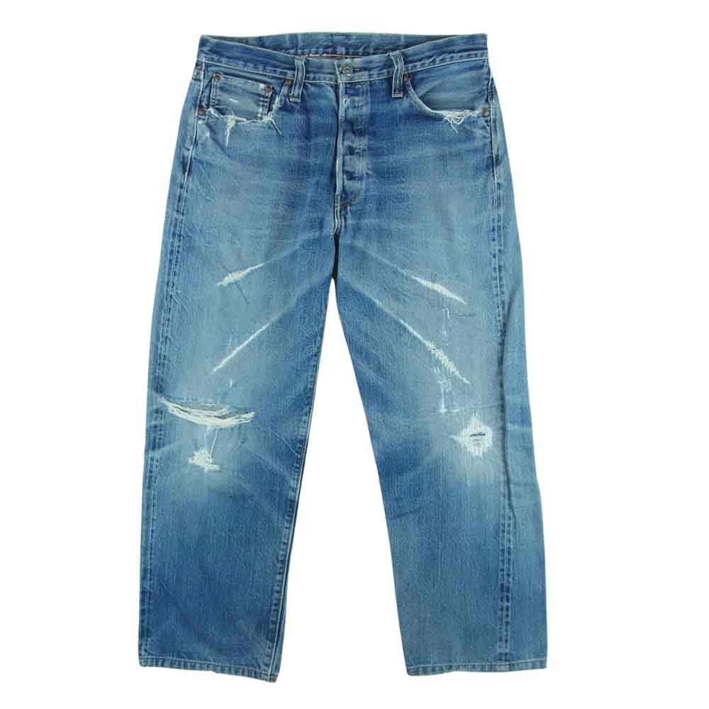 SUGAR CANE シュガーケーン ダメージ デニム パンツ インディゴブルー系 サイズ表記なし【中古】