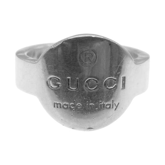 GUCCI グッチ ロゴ プレート リング シルバー系【中古】