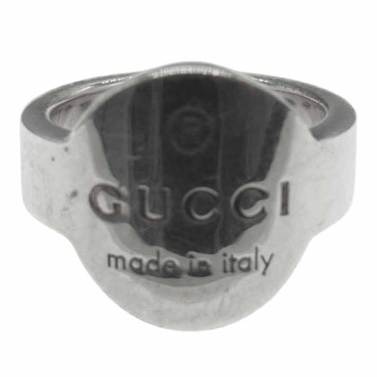 GUCCI グッチ ロゴ プレート リング シルバー系【中古】
