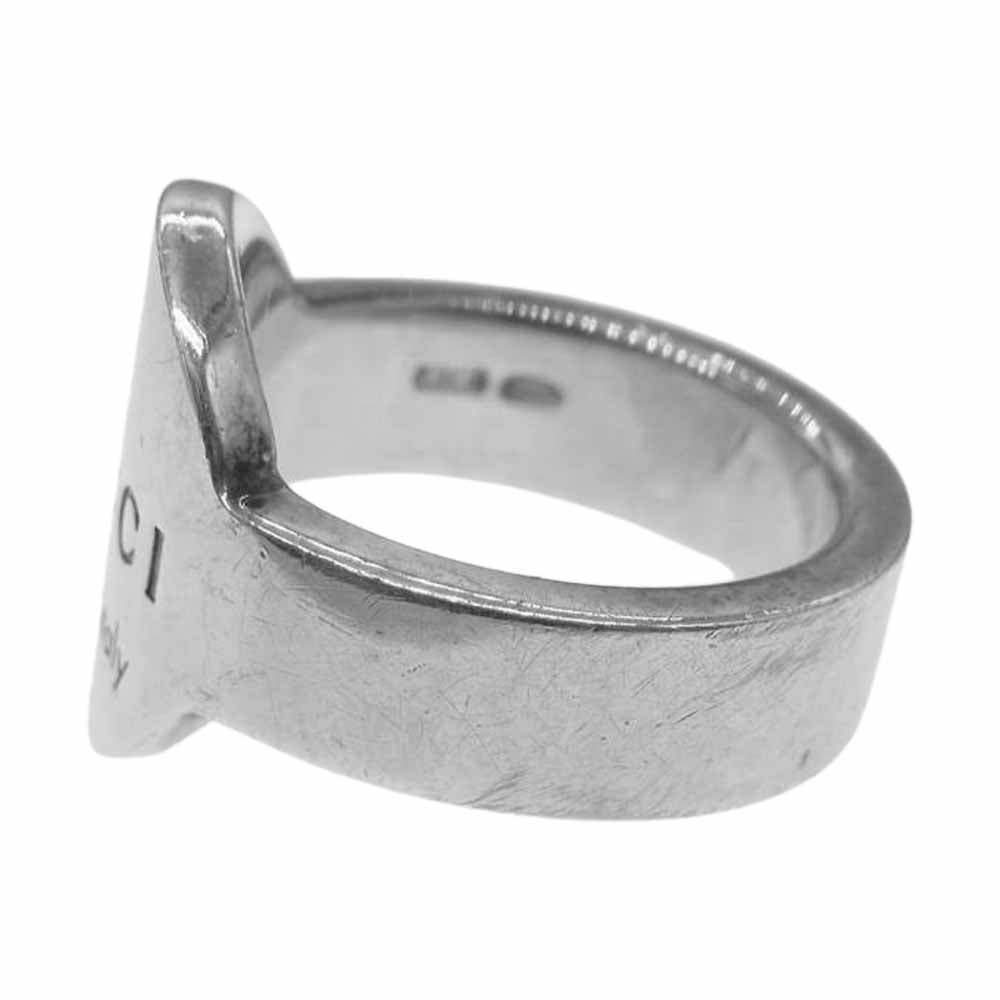 GUCCI グッチ ロゴ プレート リング シルバー系【中古】