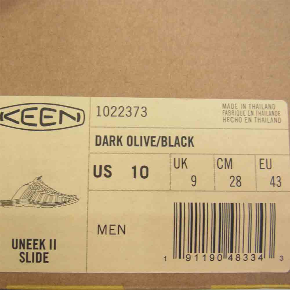 KEEN キーン 1022373 UNEEK 2 SLIDE ユニーク ツー スライド サンダル カーキ系 28cm【新古品】【未使用】【中古】