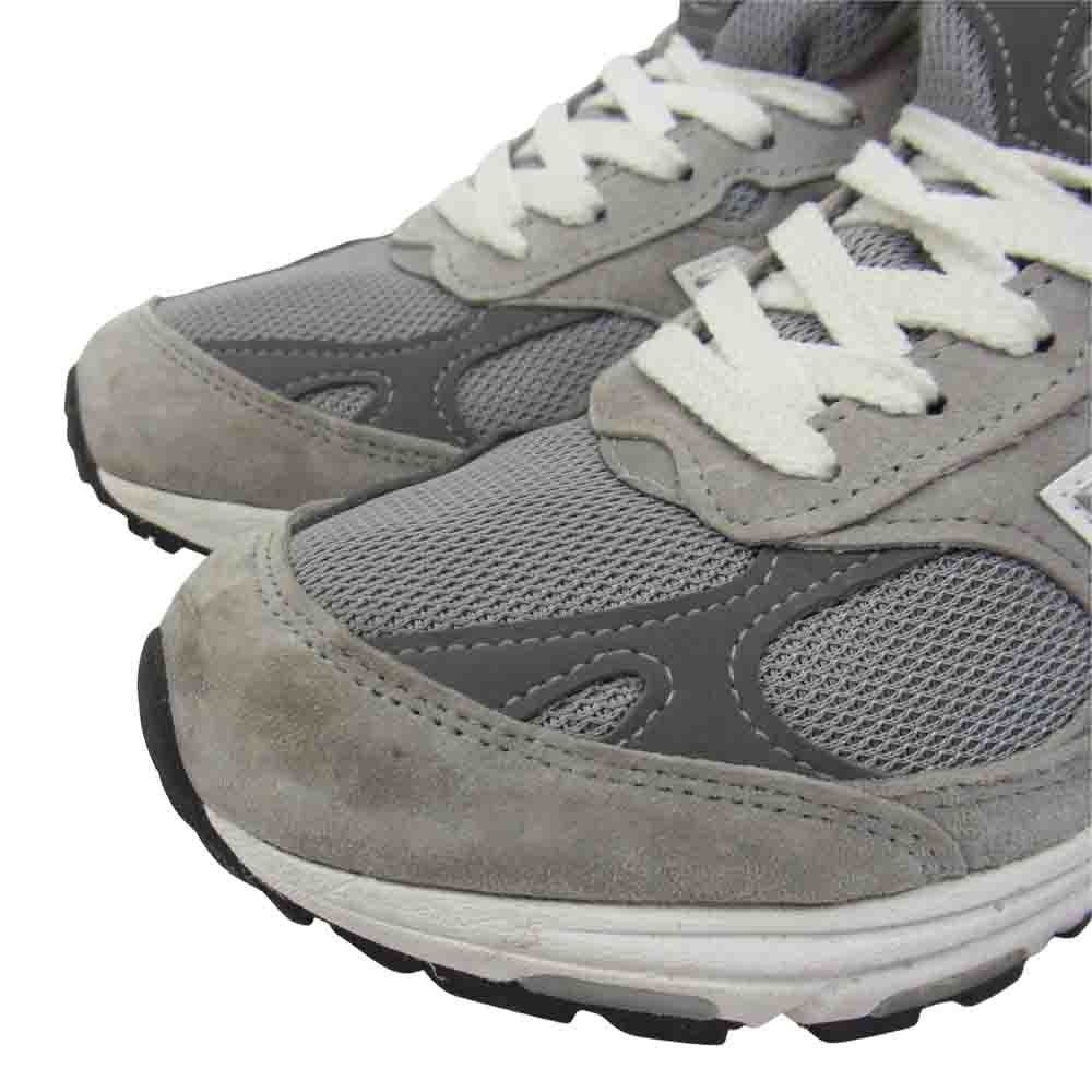 NEW BALANCE ニューバランス MR993GL USA製 スエード ローカット スニーカー グレー系 25.5cm【中古】