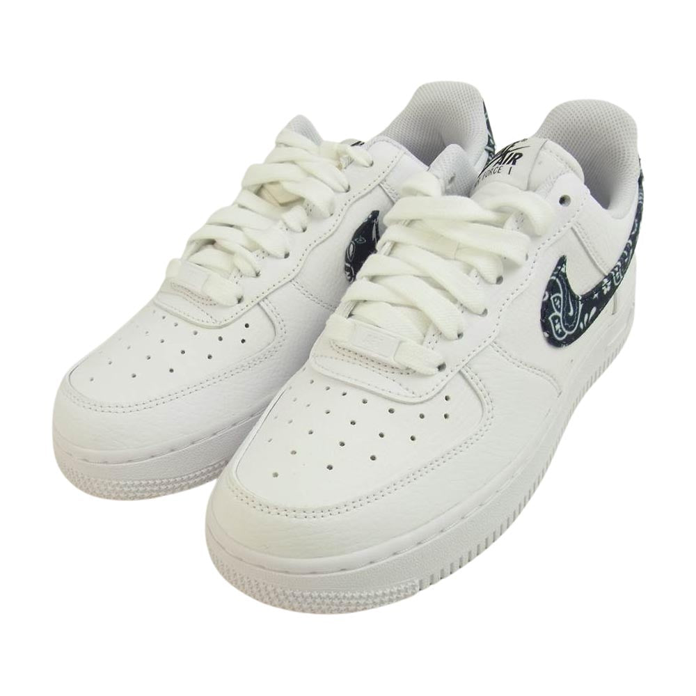 NIKE ナイキ DH4406-101 未使用品 AIR FORCE 1 LOW 07 Essential Black Paisley エッセンシャル ブラックペイズリー ホワイト系 24cm【極上美品】【中古】