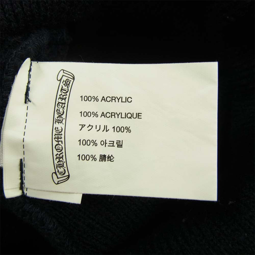 CHROME HEARTS クロムハーツ（原本無） CH KNIT BEANIE ロゴ刺繍 ニット ビーニー ブラック系 OS【中古】
