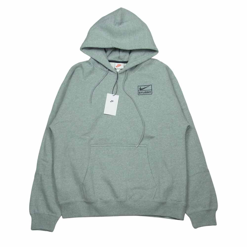 STUSSY ステューシー 22SS DJ9488-063 NIKE ナイキ Pullover Hoodie プルオーバー パーカー グレー系 S【新古品】【未使用】【中古】