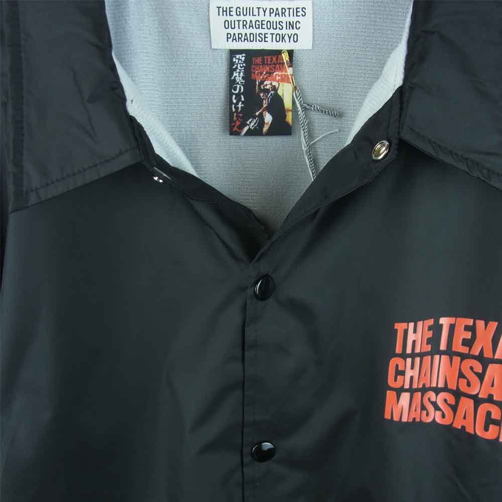WACKO MARIA ワコマリア 22SS THE TEXAS CHAINSAW MASSACRE COACH JACKET 悪魔のいけにえ コーチ ジャケット ブラック系 XL【新古品】【未使用】【中古】