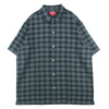Supreme シュプリーム 22SS Plaid S/S Shirt コットン ポプリン 半袖 チェック シャツ グレー系 XL【極上美品】【中古】