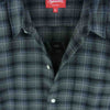 Supreme シュプリーム 22SS Plaid S/S Shirt コットン ポプリン 半袖 チェック シャツ グレー系 XL【極上美品】【中古】