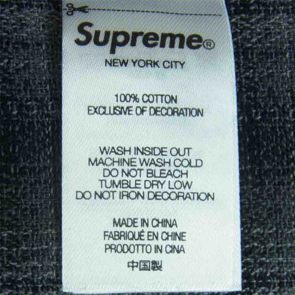 Supreme シュプリーム 22SS Plaid S/S Shirt コットン ポプリン 半袖 チェック シャツ グレー系 XL【極上美品】【中古】