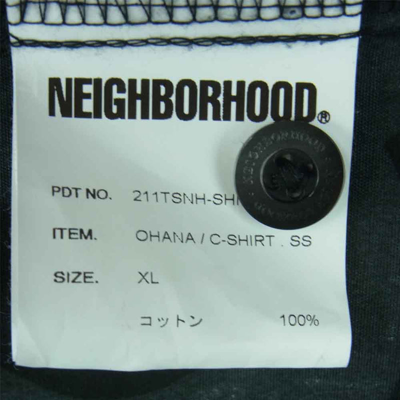 NEIGHBORHOOD ネイバーフッド 21SS 211TSNH-SHM04 Ohana C-Shirt SS 半袖 アロハ シャツ ブラック系 XL【極上美品】【中古】