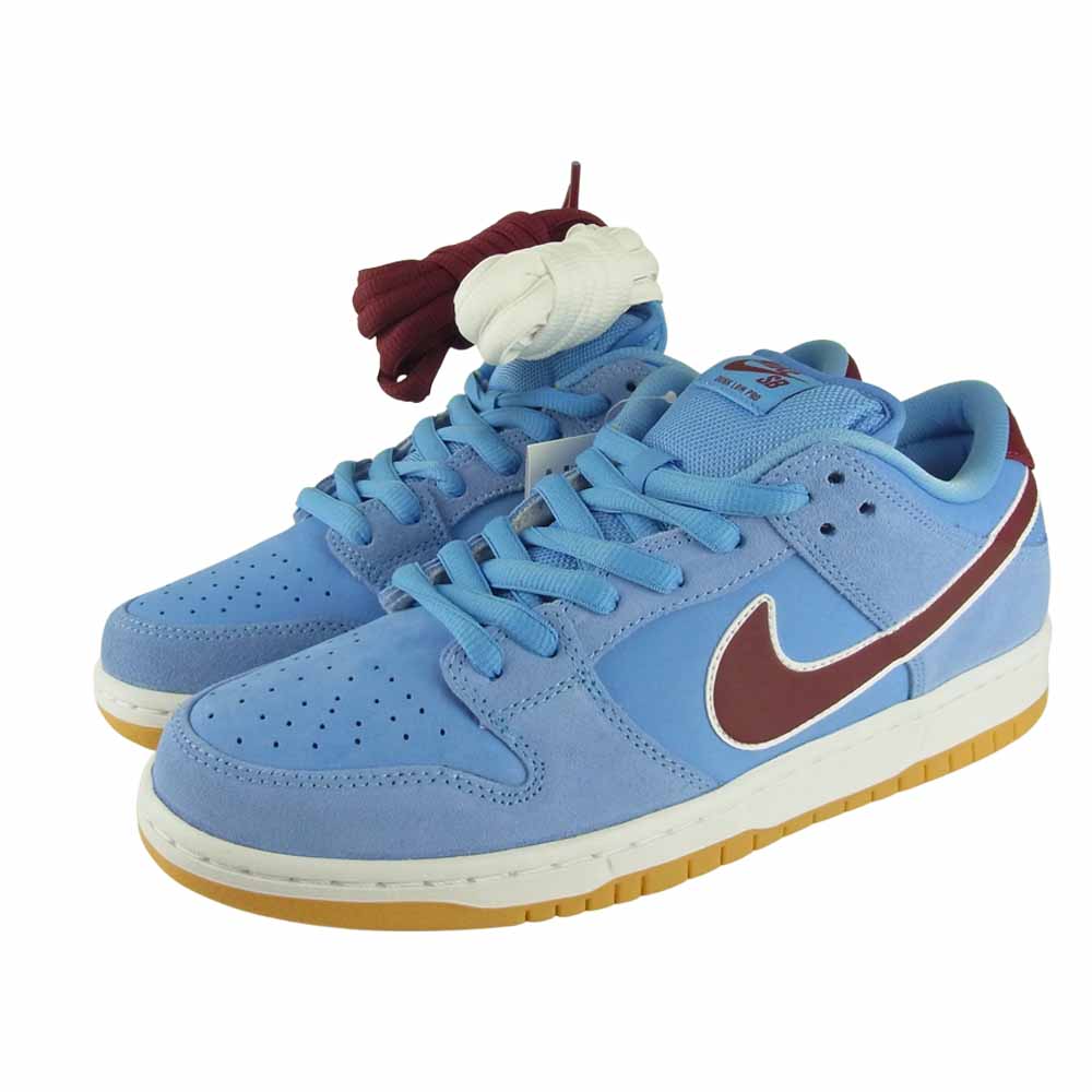 NIKE ナイキ DQ4040-400 SB DUNK LOW PRM Valor Blue and Team Maroon ダンク ロー ライトブルー系 27㎝【新古品】【未使用】【中古】