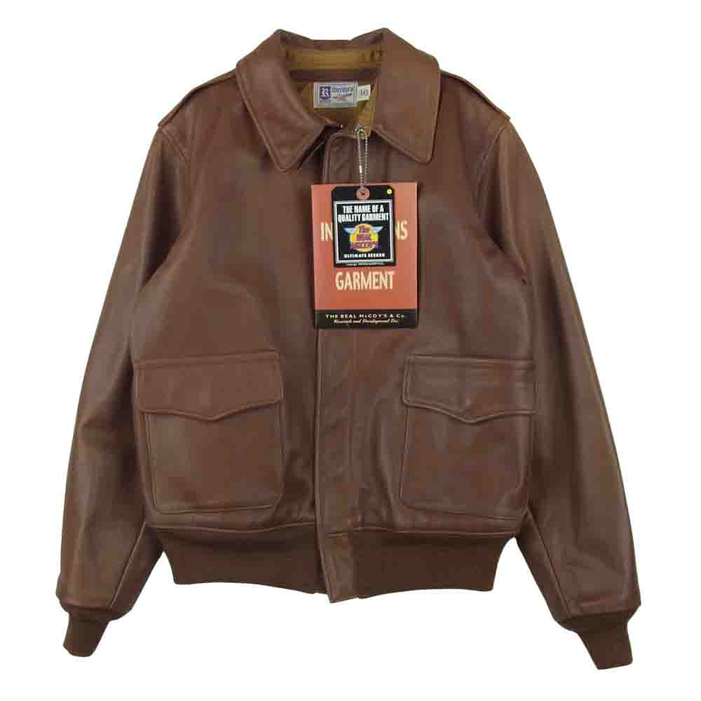 The REAL McCOY'S ザリアルマッコイズ MJ8106 TYPE A-2 KIPSKIN 20周年 キップスキン レザー ジャケット ブラウン系 36【中古】