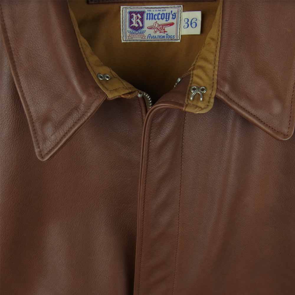 The REAL McCOY'S ザリアルマッコイズ MJ8106 TYPE A-2 KIPSKIN 20周年 キップスキン レザー ジャケット ブラウン系 36【中古】