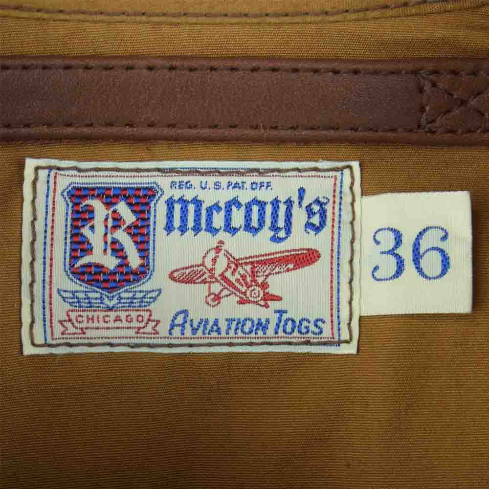 The REAL McCOY'S ザリアルマッコイズ MJ8106 TYPE A-2 KIPSKIN 20周年 キップスキン レザー ジャケット ブラウン系 36【中古】