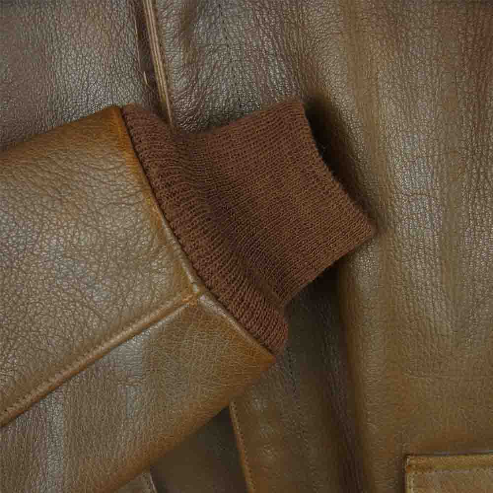 The REAL McCOY'S ザリアルマッコイズ MJ7101 TYPE A-2 ROUGH WEAR david d.doniger 実名 レザー ジャケット ブラウン系 38【中古】