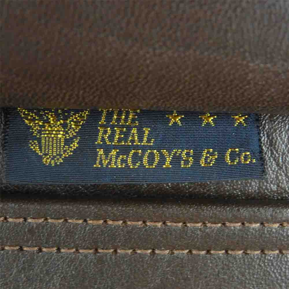 The REAL McCOY'S ザリアルマッコイズ MJ7103 TYPE A-2 JKT BLACK PIRATES ラフウエア 実名 ブラックパイレーツ レザー ジャケット ブラウン系 38【新古品】【未使用】【中古】