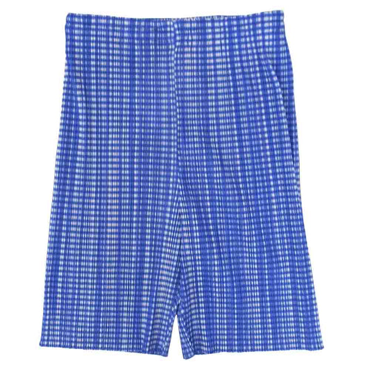 PLEATS PLEASE プリーツプリーズ イッセイミヤケ PP61-JF910 プリーツ加工 ギンガムチェック ショートパンツ ブルー系 3【美品】【中古】