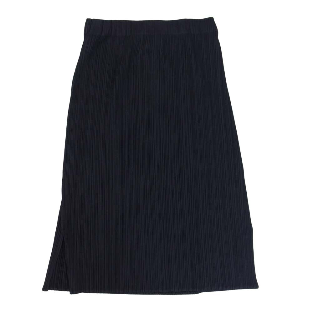 PLEATS PLEASE プリーツプリーズ イッセイミヤケ PP13-JG430 プリーツ加工 サイドスリット スカート 黒 ブラック系 2【美品】【中古】