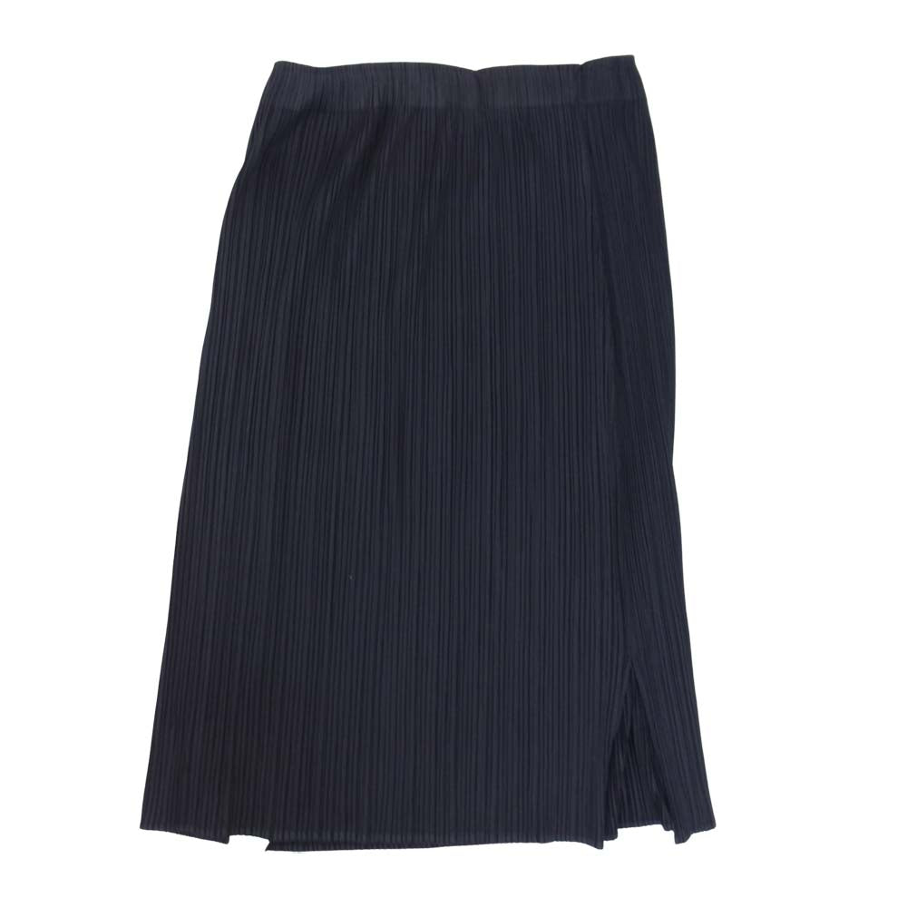 PLEATS PLEASE プリーツプリーズ イッセイミヤケ PP13-JG430 プリーツ加工 サイドスリット スカート 黒 ブラック系 2【美品】【中古】