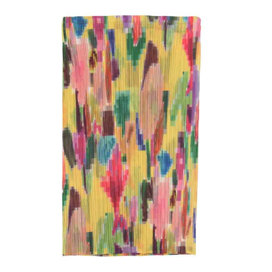 PLEATS PLEASE プリーツプリーズ イッセイミヤケ PP71-JG437 プリーツ加工 総柄 マルチカラー タイトスカート マルチカラー系 3【美品】【中古】