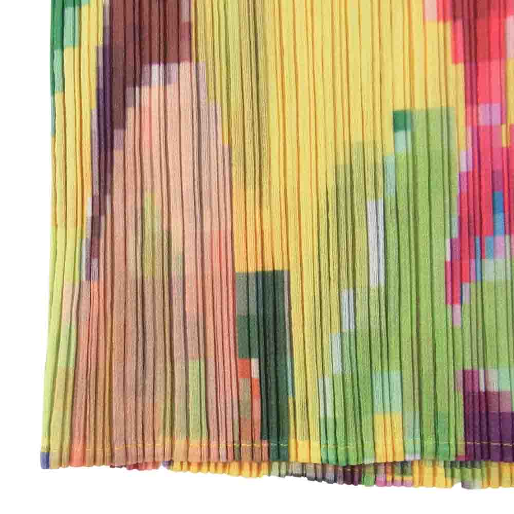 PLEATS PLEASE プリーツプリーズ イッセイミヤケ PP71-JG437 プリーツ加工 総柄 マルチカラー タイトスカート マルチカラー系 3【美品】【中古】