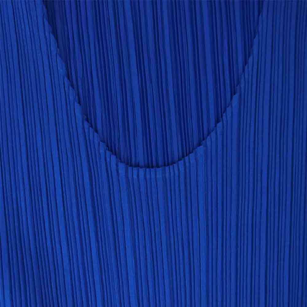 PLEATS PLEASE プリーツプリーズ イッセイミヤケ PP80-JH616 プリーツ加工 ノースリーブ ロング ワンピース 青 ブルー系 3【美品】【中古】