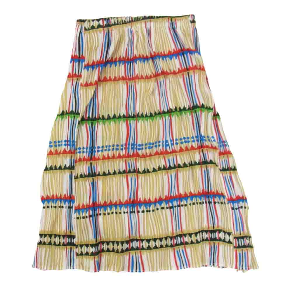 PLEATS PLEASE プリーツプリーズ イッセイミヤケ PP22-JG796 プリーツ加工 チェック総柄 波プリーツ スカート マルチカラー系 3【美品】【中古】